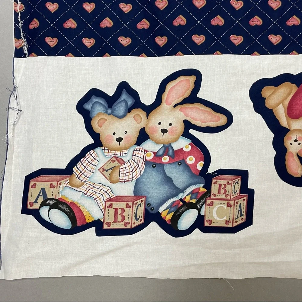 Vintage 1997 Daisy Kingdom Quilt Panel Fabric Project Applique Sew Baby #K32